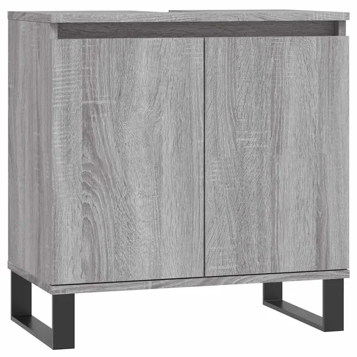 vidaXL Armario de baño madera de ingeniería gris Sonoma 58x33x60 cm