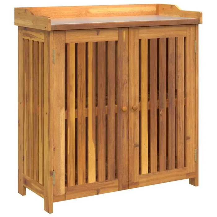 vidaXL Armario de Jardín con almacenamiento Marrón 93 x 41.5 x 98cm
