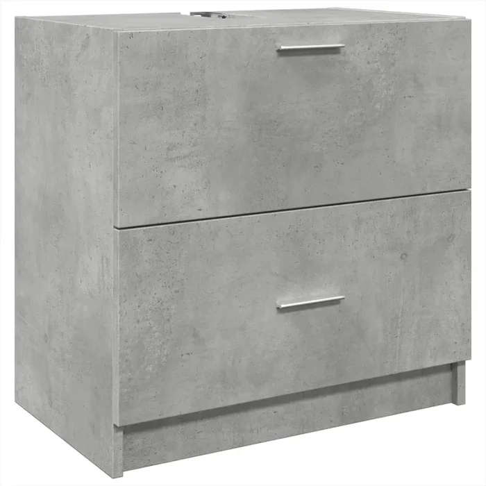 vidaXL Armario de lavabo madera ingeniería gris hormigón 59x37x59 cm
