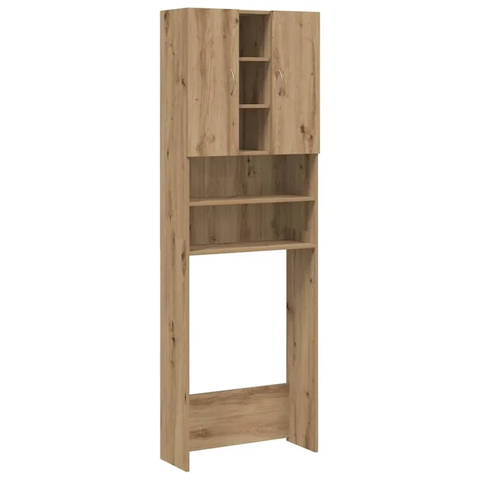 vidaXL Armario de lavadora roble artisan 64×25,5×190 cm (2)