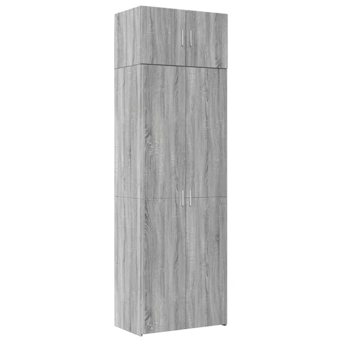 vidaXL Armario de madera ingeniería gris Sonoma 70×42,5×225 cm (4)