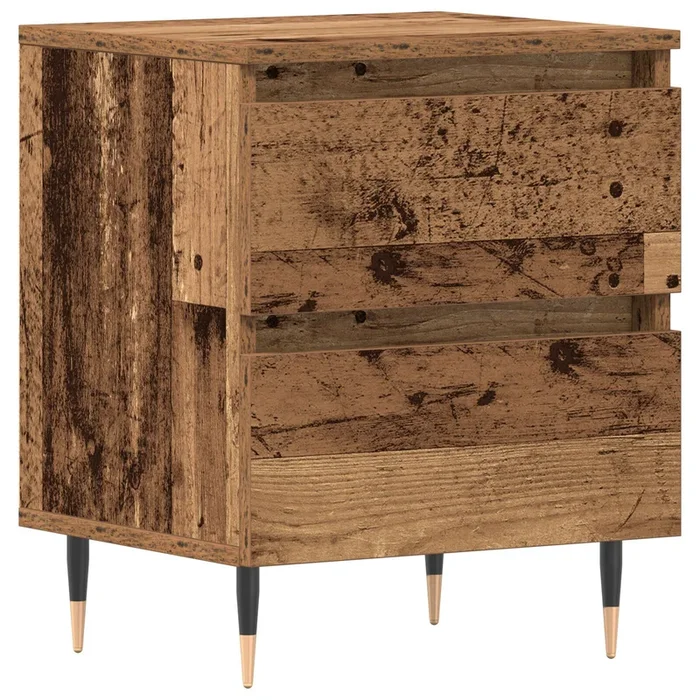 vidaXL Armario de Noche con cajón Madera vieja 40 x 35 x 50 cm