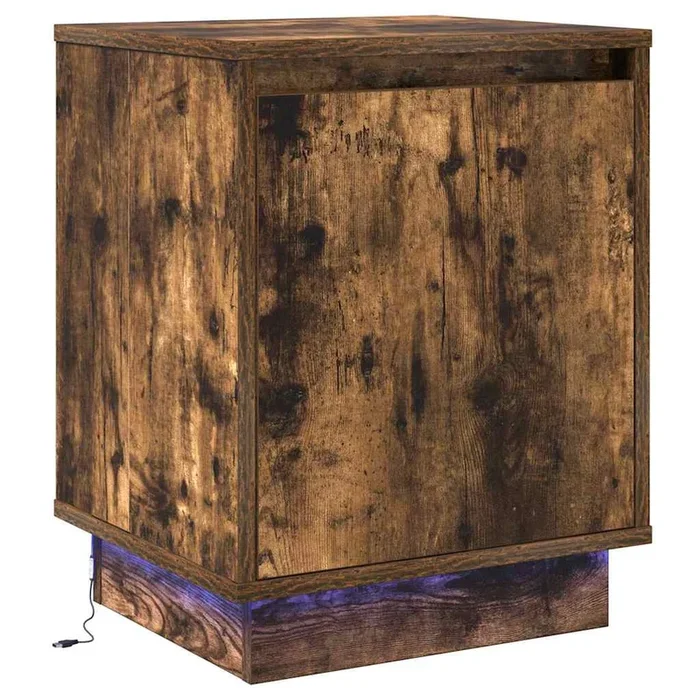 vidaXL Armario de Noche con Roble ahumado 39 x 34.5 x 50 cm