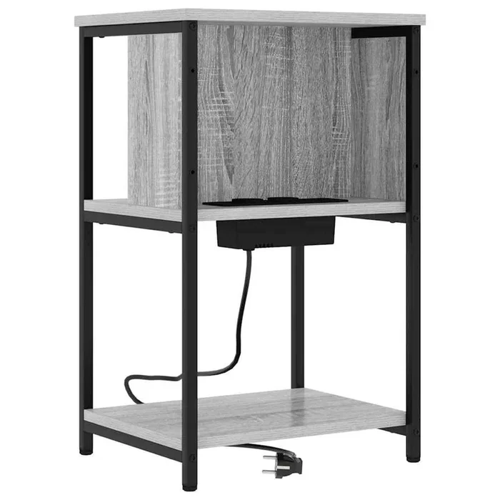 vidaXL Armario de Noche Gris sonoma 38 x 31 x 61 cm