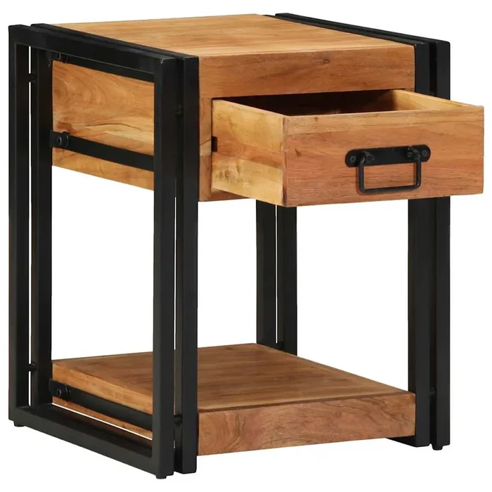 vidaXL Armario de Noche Marrón 40 x 40 x 50 cm madera maciza de acacia