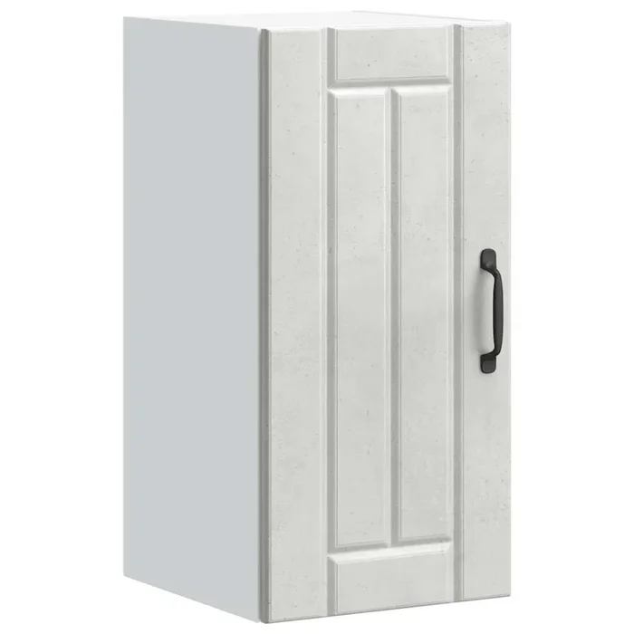vidaXL Armario de pared cocina Lucca madera contrachapada gris cemento (4)