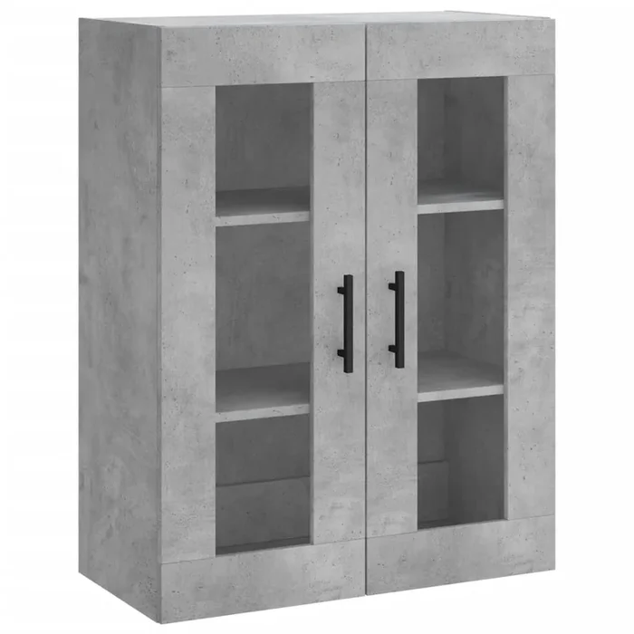 vidaXL Armario de pared gris hormigón 69,5x34x90 cm (4)