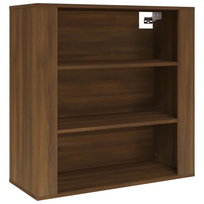 vidaXL Armario de pared madera contrachapada marrón roble 80x33x80 cm (2)