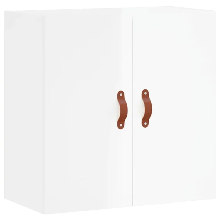 vidaXL Armario de pared madera de ingeniería blanco brillo 60x31x60 cm