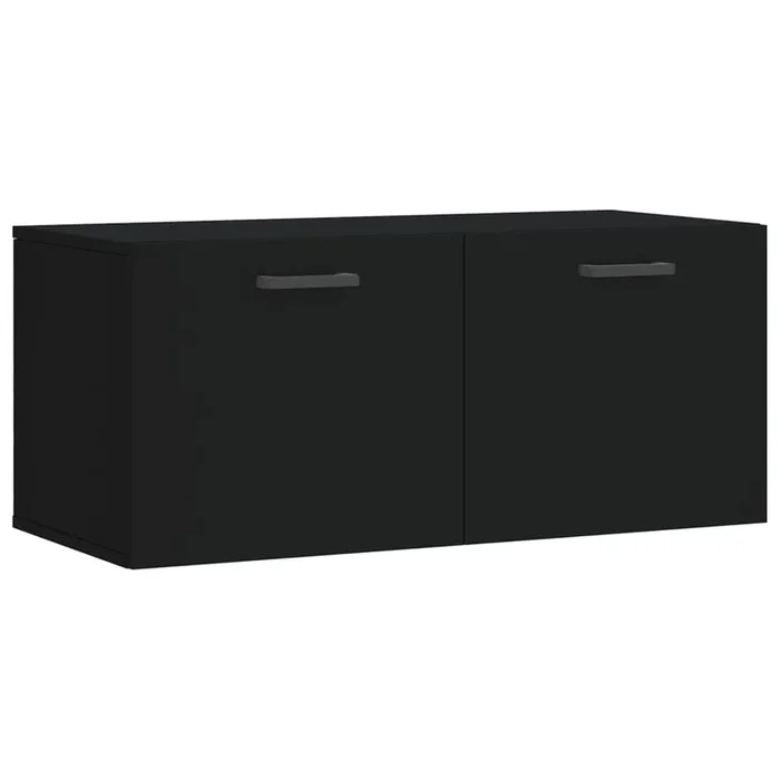 vidaXL Armario de pared madera de ingeniería negro 80×36,5×35 cm