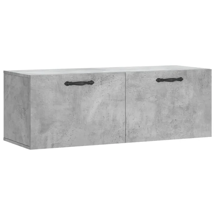 vidaXL Armario de pared madera ingeniería gris hormigón 100×36,5×35 cm (2)
