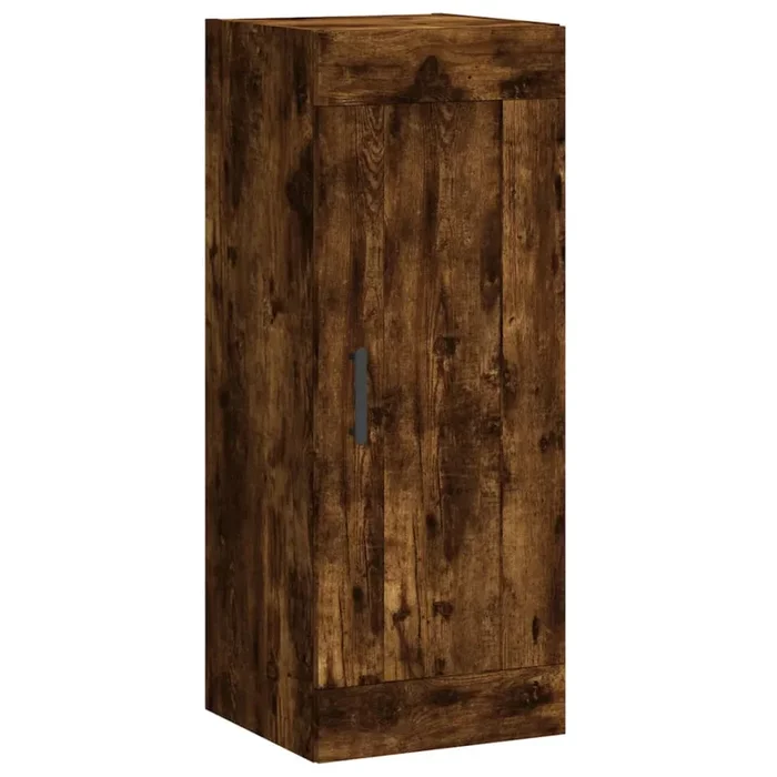 vidaXL Armario de pared madera ingeniería roble ahumado 34,5x34x90 cm (4)