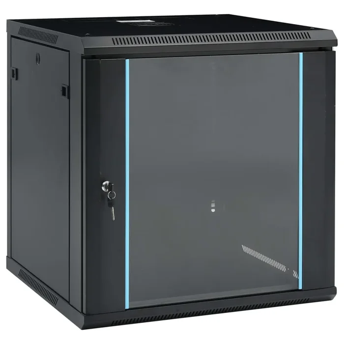 vidaXL Armario de red de pared 12U 19″ IP20 600x600x640 mm