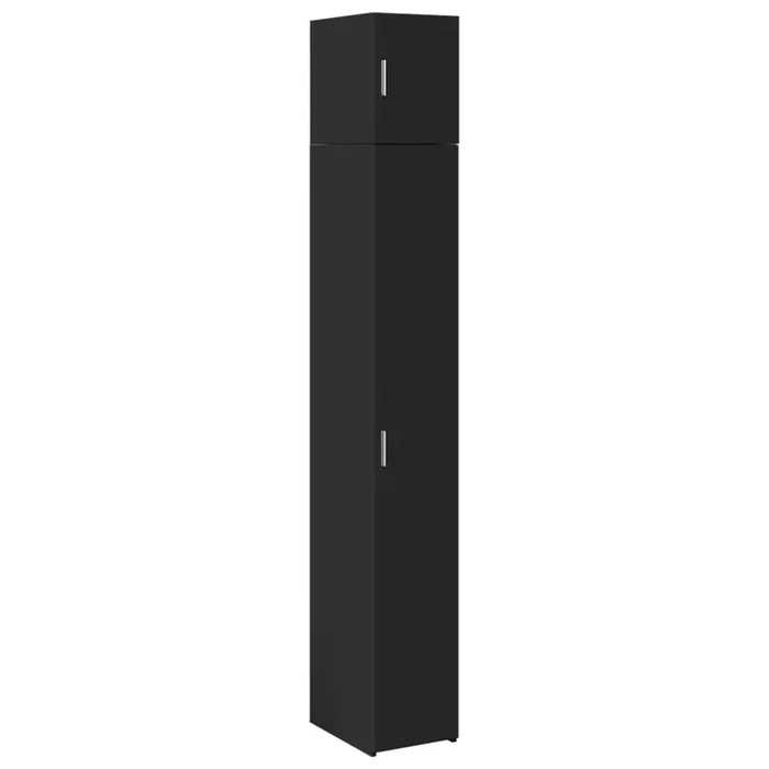 vidaXL Armario estrecho madera de ingeniería negro 30×42,5×225 cm