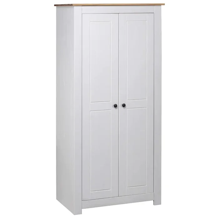 vidaXL Armario madera maciza pino blanco Panamá Range 80x50x171,5 cm
