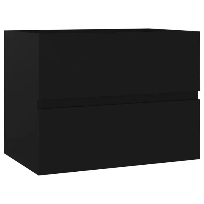 vidaXL Armario para lavabo madera contrachapada negro 60×38,5×45 cm