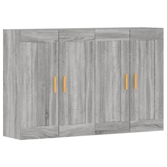 vidaXL Armarios de pared 2 uds madera de ingeniería gris Sonoma (15)