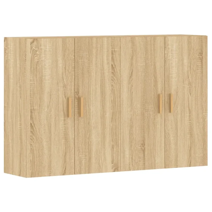 vidaXL Armarios de pared 2 uds madera de ingeniería roble Sonoma (4)