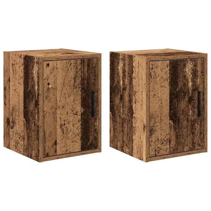 vidaXL Armarios de pared 2 uds para garaje madera antigua madera