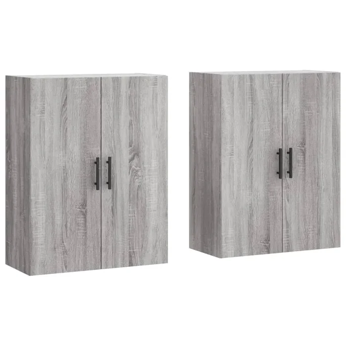 vidaXL Armarios de pared 2 unidades gris Sonoma 69,5x34x90 cm (4)