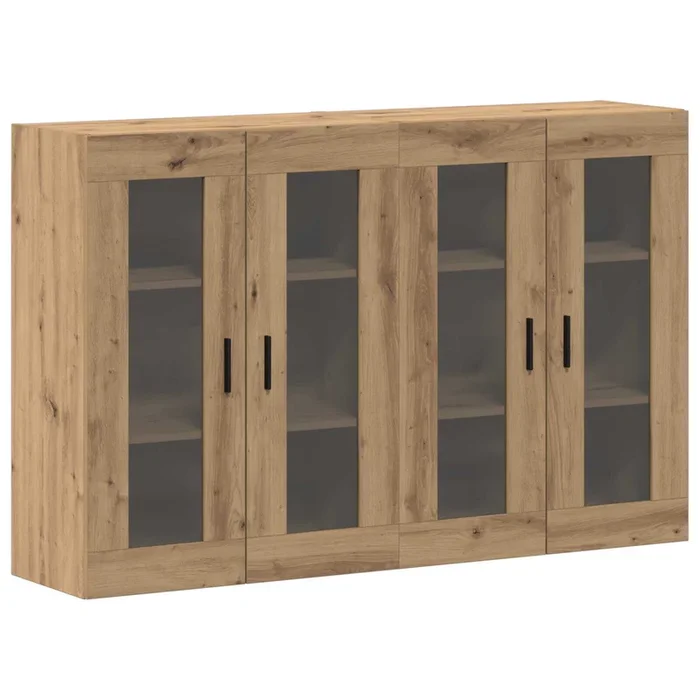 vidaXL Armarios Montados en la Pared 2 pcs Roble artisan (9)