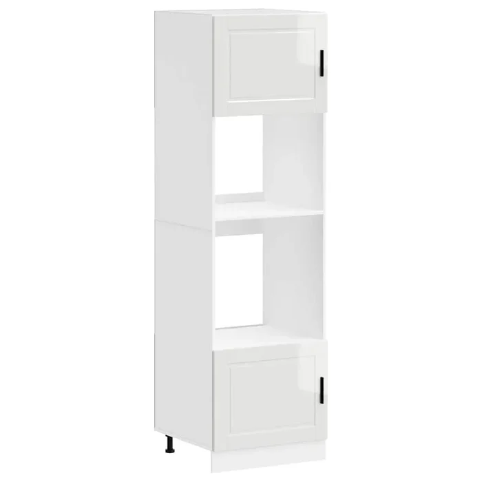 vidaXL Armarios para horno 2 uds Porto blanco brillante