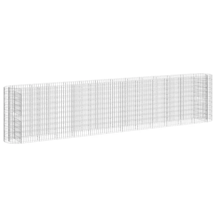 vidaXL Arriate de gaviones de hierro galvanizado 470x50x100 cm
