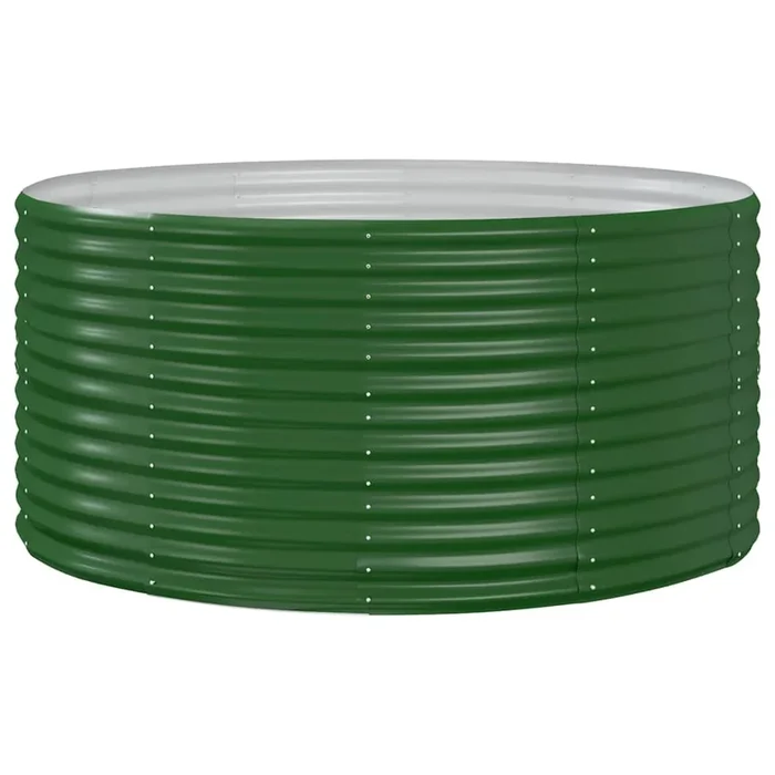 vidaXL Arriate de jardín verde 140x140x68 cm acero galvanizado