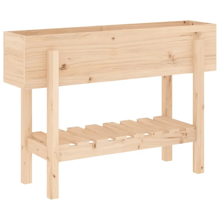 vidaXL Arriate elevado de jardín madera maciza de pino 101x30x69 cm