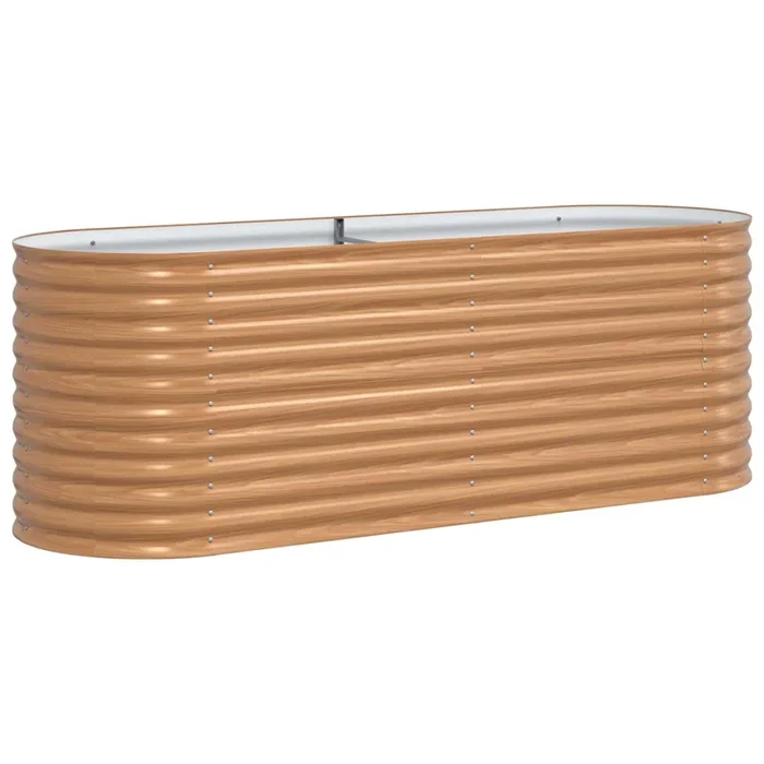 vidaXL Arriate elevado Marrón 240 x 80 x 81 cm Acero