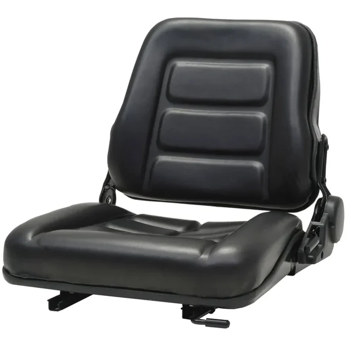 vidaXL Asiento de máquina elevadora y tractor respaldo ajustable negro