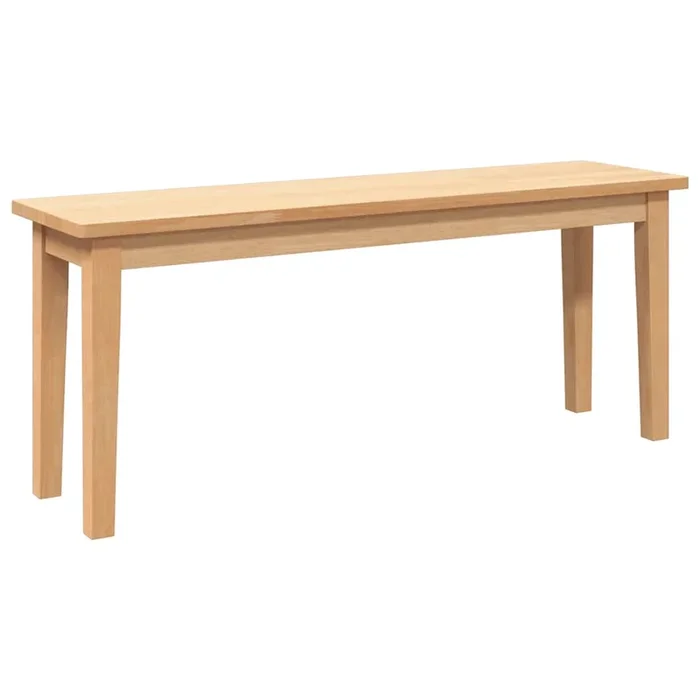 vidaXL Banco 110 cm Madera Maciza Caucho (3)