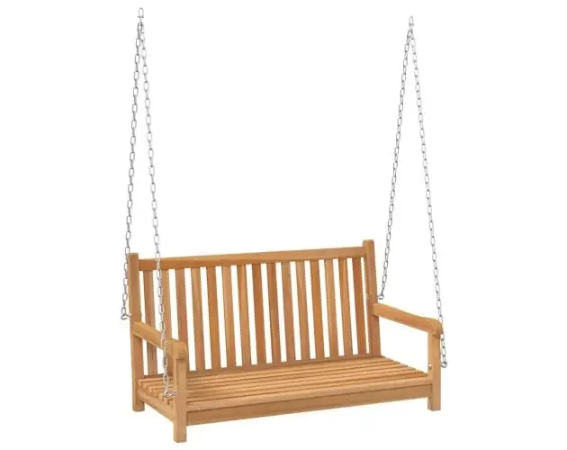 vidaXL banco balancín de madera maciza de teca 114x60x64 cm | Brico Depôt Solo Oggi
