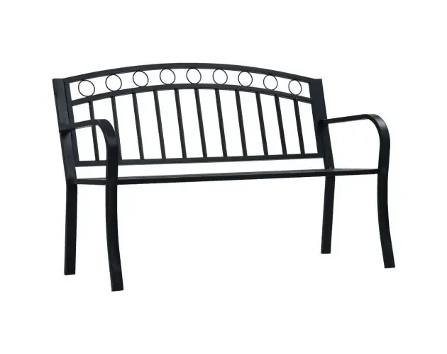 vidaXL banco de jardín acero negro 125 cm | Brico Depôt Artigianale