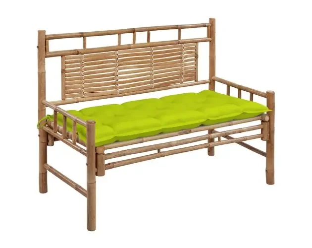 vidaXL banco de jardín con cojín bambú 120 cm | Brico Depôt Scelto Dai Clienti