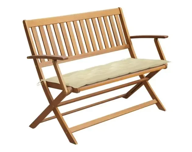 vidaXL banco de jardín con cojín madera maciza de acacia 120 cm | Brico Depôt Ultimissimo Modello