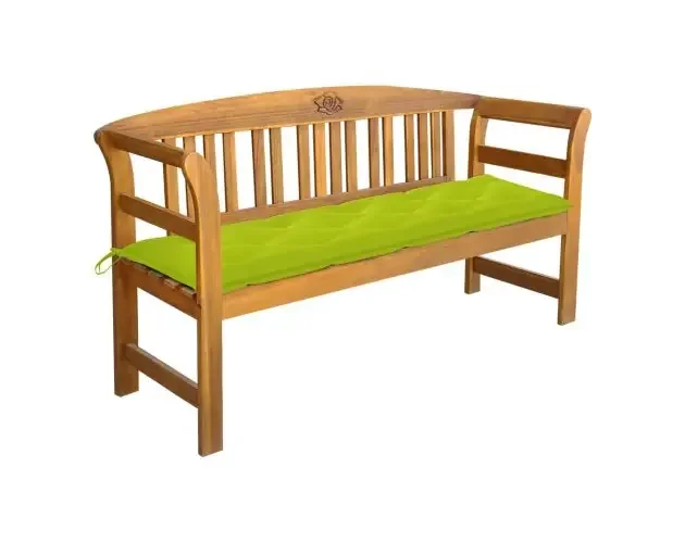 vidaXL banco de jardín con cojín madera maciza de acacia 157 cm | Brico Depôt Quantità Limitata