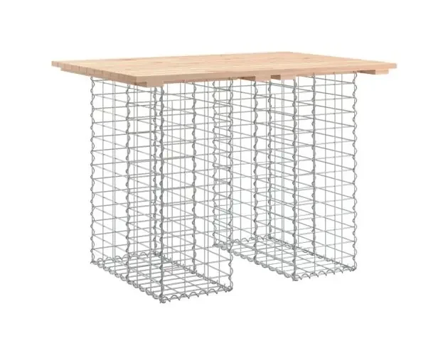 vidaXL banco de jardín diseño gaviones madera maciza pino 100x70x72 cm | Brico Depôt Prezzo Conveniente