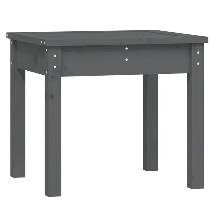 vidaXL Banco de jardín madera maciza de pino gris 50x44x45 cm