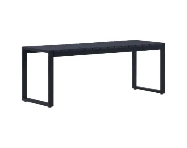 vidaXL banco de jardín tablero ps negro 120,5 cm | Brico Depôt Esclusivo