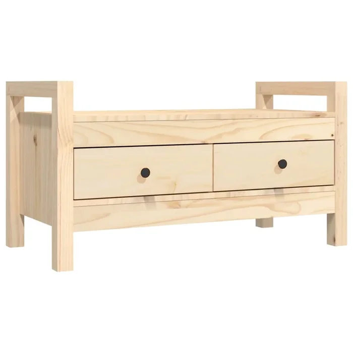 vidaXL Banco de recibidor madera maciza de pino 80x40x43 cm