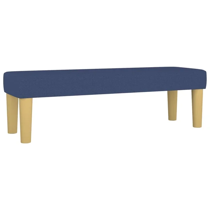 vidaXL Banco de tela azul 100x30x30 cm (2)