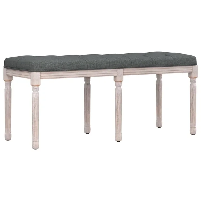 vidaXL Banco de tela gris oscuro 110x40x49 cm
