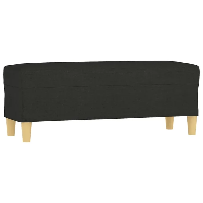 vidaXL Banco de tela negro 100x35x41 cm (3)