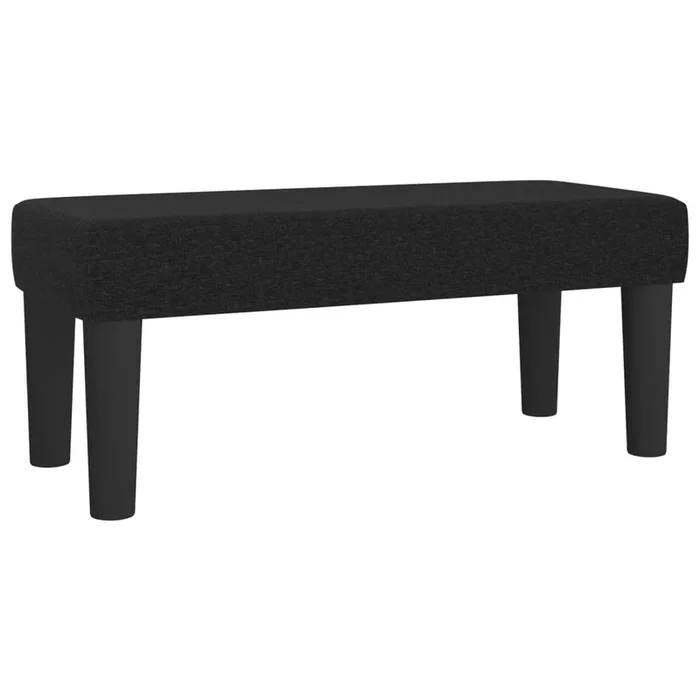 vidaXL Banco de tela negro 70x30x30 cm