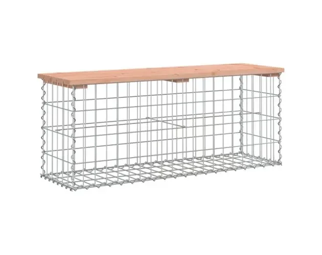 vidaXL banco jardín diseño gaviones madera abeto douglas 103×31,5x42cm | Brico Depôt In Voga