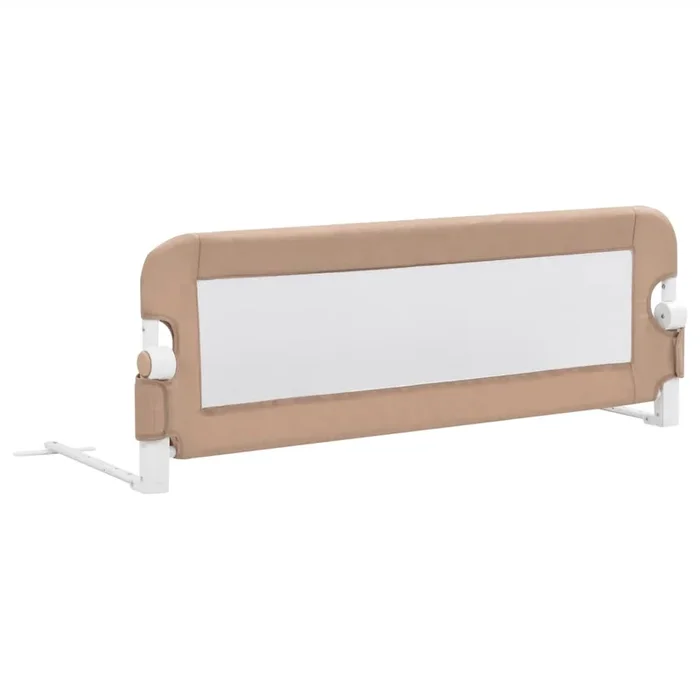 vidaXL Barandilla de seguridad cama de niño poliéster taupe 120×42 cm