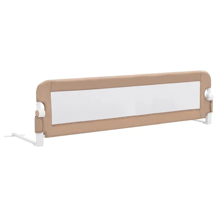vidaXL Barandilla de seguridad cama de niño poliéster taupe 150×42 cm