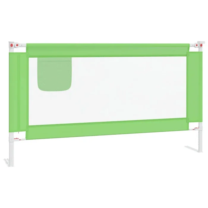 vidaXL Barandilla de seguridad cama de niño verde tela 150×25 cm