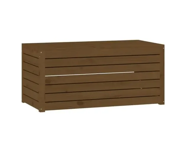vidaXL baúl de jardín madera maciza pino marrón miel 101×50,5×46,5 cm | Brico Depôt Soddisfatti O Rimborsati